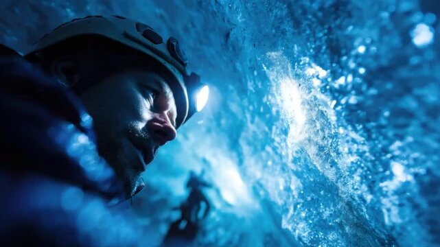 Ice Climbing Close Up