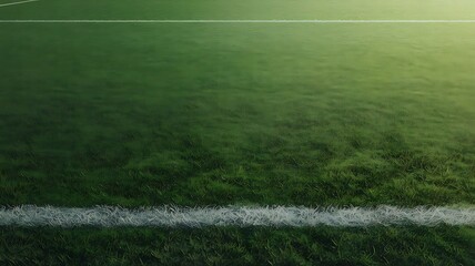 A vibrant green soccer field with white yard lines, showcasing a pristine and inviting space for athletic competition