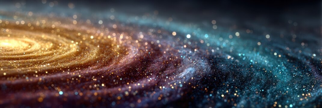 Vibrant spiral galaxy with shimmering stars and cosmic dust in deep space during a stellar formation event