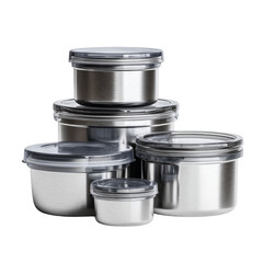 Stack of Stainless Steel Food Storage Containers