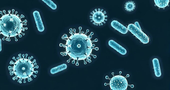 Animated bacteria and viruses