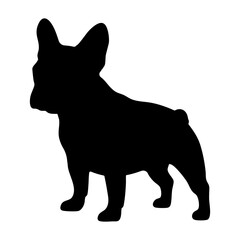 French bulldog silhouette Vector illustration