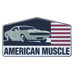 Classic Muscle Badge Design
