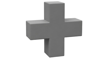 Obraz premium Isolated Gray Plus Sign