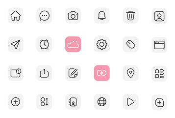 Basic UI - User interface icon set