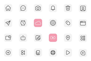 Basic UI - User interface icon set