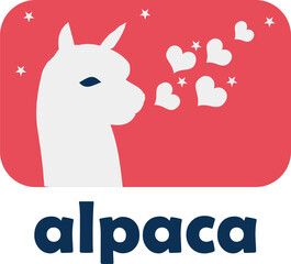 Alpaca logo Vector illustration