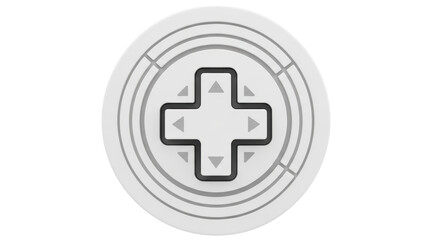 Isolated Gamepad D-pad Controller Button © Claudia