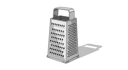 Box Grater with Stainless Steel Body