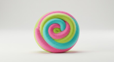 Colorful swirl lollipop