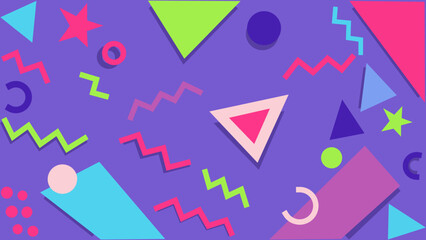 Colorful abstract geometric shapes background pattern