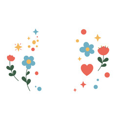 Flower vector art design floral elements illustration