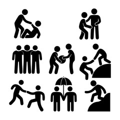 Sticky figure gesture icon 