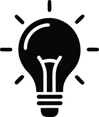 Shining lightbulb icon idea