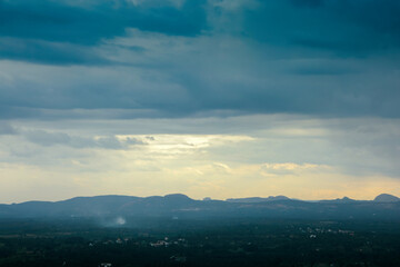clouds over the mountains