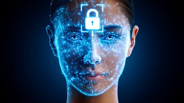 Woman's face with padlock, a visual metaphor for censorship and freedom of speech restrictions