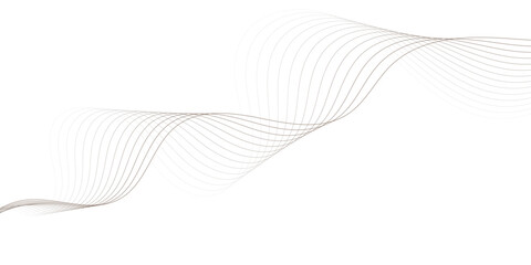 Abstract digital wave music motion modern striped soft line white gray wavey curve line minimal concept creativity elegant graphic design use for banner, wallpaper, poster, web vector illustration.
