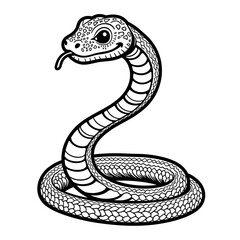 Fototapeta premium Boa constrictor coloring book page – Cute hand-drawn design for kids