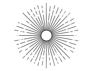 Obraz premium Circular sunburst design