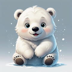 cute snow Bear cartoon