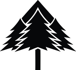 Fototapeta premium alpine tree vector icon.