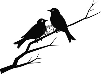 Flat exotic bird collection