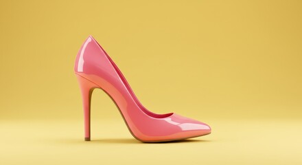 pink high heels isolated