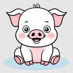 cute pig  cartoon