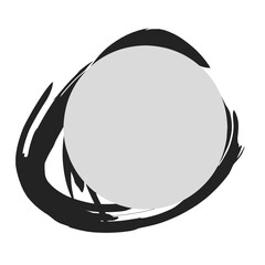 Abstract brush strokes with frame, sales banner frame ,round frame 
