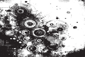 Abstract Grungy Sci-Fi Circles Texture

