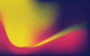 vibrant colors of blue, pink, yellow gradient noisy grain background. Vector illustration