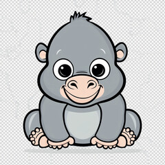 cute cartoon Gorilla