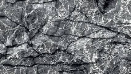 Crack black colored stone