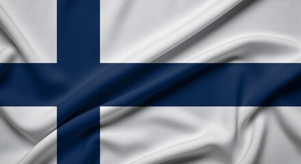 Obraz premium Finland's National Flag: A Symbol of Nordic Heritage