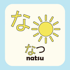 learning hiragana for kid, with colorful and cute drawing