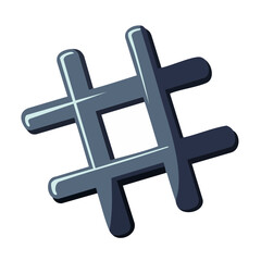 Obraz premium Stylized Hashtag Symbol for Social Media Marketing and Trending Topics