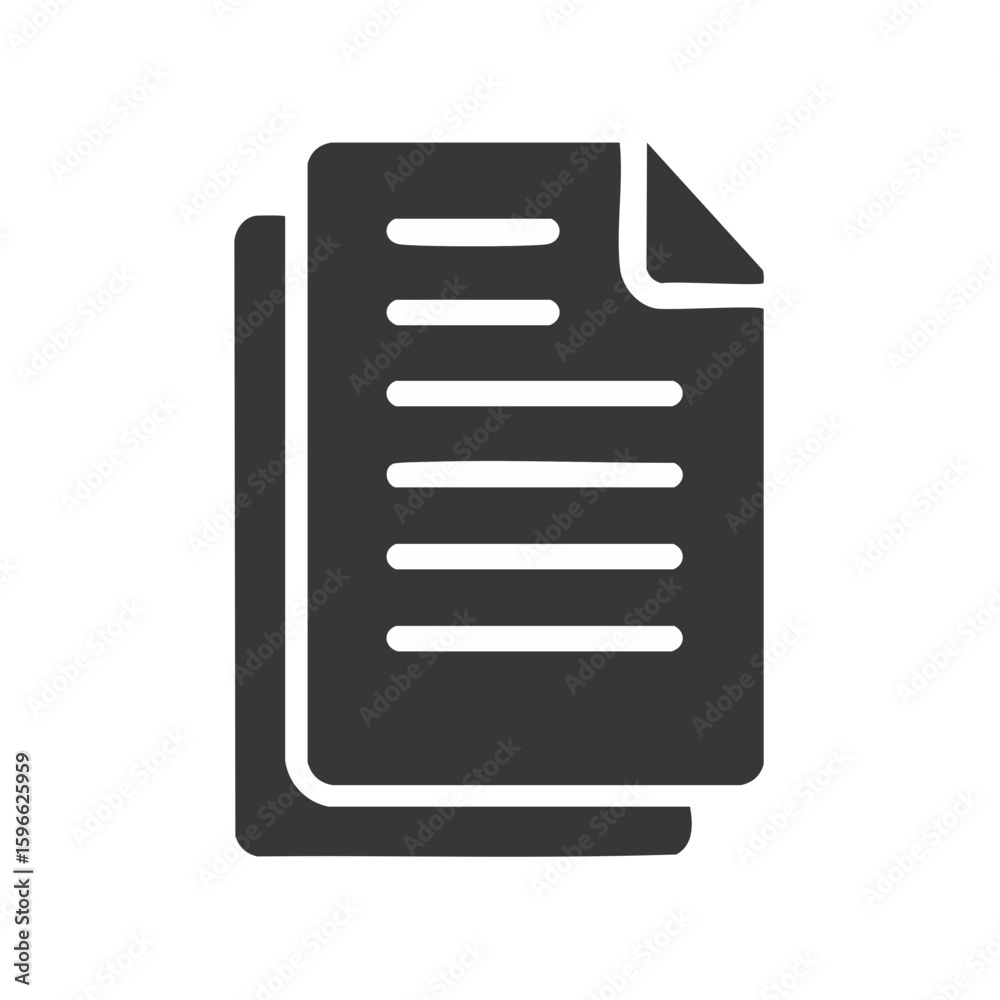 Poster documents paper sheets icon symbol paperwork notes form information data record copy file illustrati