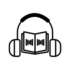 Audio book icon set. Audiobook symbol. ebook sign. for mobile concept and web design color editable