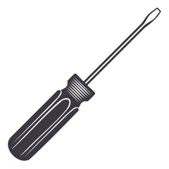 Fototapeta premium Isolated Flathead Screwdriver Illustration Craft Icon Repair Tool for Handyman Home DIY Projects