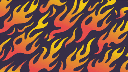 Abstract flame pattern with gradient orange and yellow on dark background