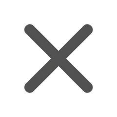 Dark Grey X Mark Icon on Green Background