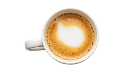 Isolated latte with foam heart