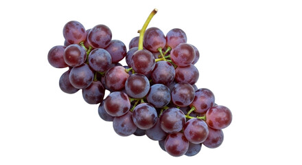 Fototapeta premium Fresh bunch of ripe purple grapes isolated on a black background ready to eat