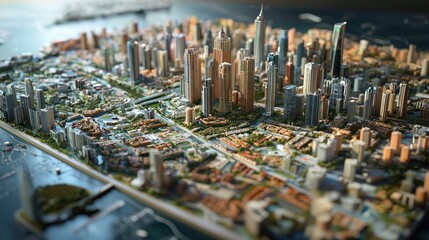 City model of a modern metropolis