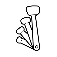 measuring spoon farm tool hand drawn doodle living caring
