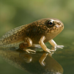 Close-Up of Tadpole in Water