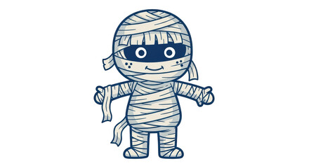 Isolated Mummy Cartoon Character