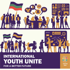“International Youth Day – Flat Vector Youth Celebration Art”