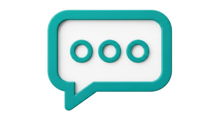 Isolated Speech Bubble with Dots