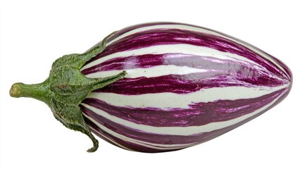 Striped purple and white eggplant